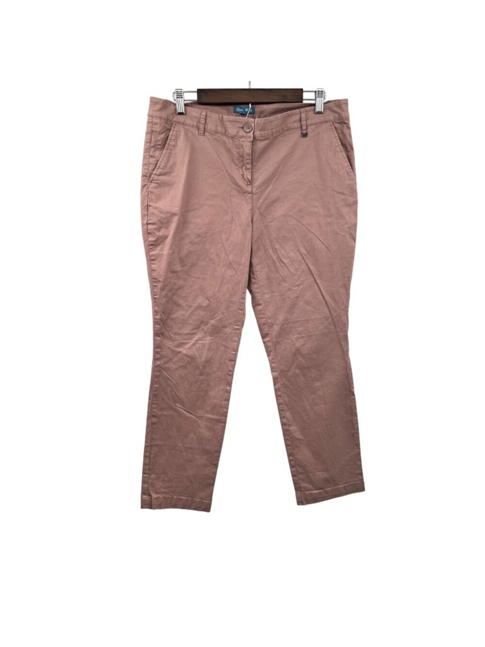 Fleur Bleue Womens Ankle Chino Pants Mauve Mid Rise Size 10 Pockets